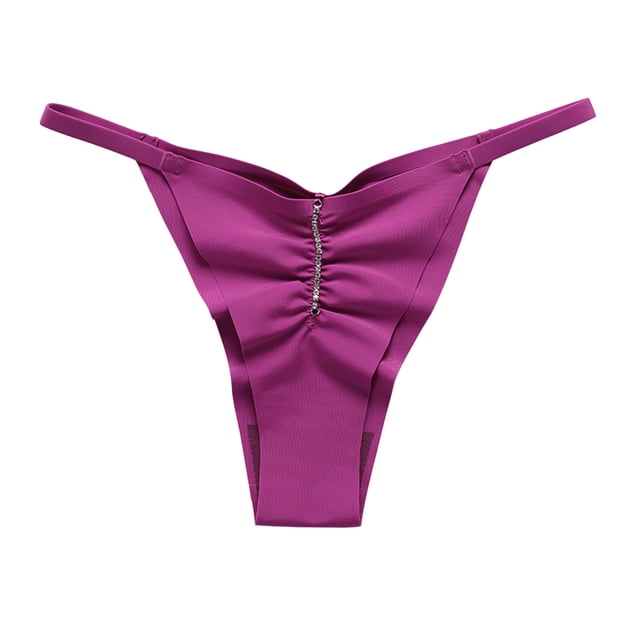 Calzoncillos de encaje Gibobby para mujer ropa interior plisada de seda helada sexy