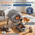 thumbnail image 5 of Automatic Cat Litter Box, Large Self Cleaning Litter Box with Smart Sensor, Low Noise Automatic Cat Toilet for Multi-Cat Homes, White, 5 of 9