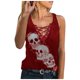 thumbnail image 1 of Camiseta Sin Mangas Para Mujer Tops Sin Mangas Blusa Casual Calavera Gráfico Cool Cordón Cuello en V Odeerbi ODB161628, 1 of 5