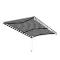 thumbnail image 5 of ALEKO 20' x 10' Grey White Stripes Retractable Motorized Patio Awning Sunshade, 5 of 7