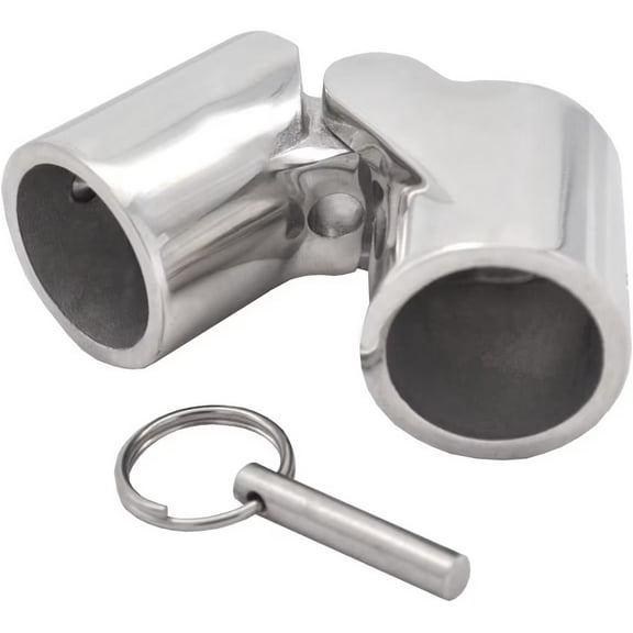 ISURE MARINE 316SS Marine Grade Boat Pipe Connector 1" (25mm) Handrail Fitting Folding Swivel Coupling Tube Joint Connector Tube