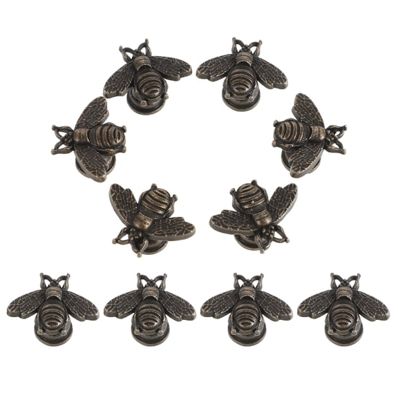 10pcs Golden Alloy Retro Cabinet Knobs for Dresser Drawer Small Cupboard Decorative Use