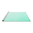 thumbnail image 2 of Ahgly Company Machine Washable Indoor Rectangle Solid Turquoise Blue Modern Area Rugs, 2' x 4', 2 of 4
