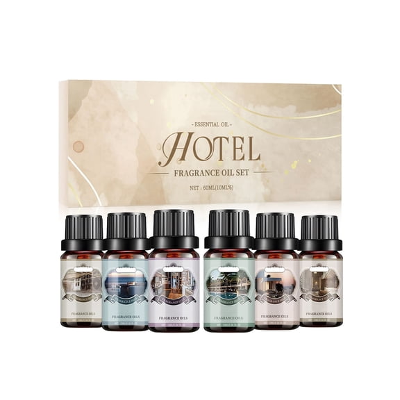 6 Pack Hotel Diffuser Essential Oil Gift Set, Stress Relief Air Freshener, Hotel Scents Essential Oil Diffuser for Hotel Home Office