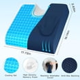 thumbnail image 3 of U-Shaped Gel Memory Foam Seat Cushion, Wheelchair Cushion with Cooling Gel, Ergonomic Coccyx Cushion for Office Chair & Car,Relieve Tailbone Pain, Sciatica, Back Pain, Non-Slip Bottom, 3 of 8