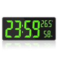 thumbnail image 1 of Big LED Wall Clock with Temperature and Humidity Display for Home and Office Use, 1 of 5