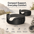 thumbnail image 3 of Patella Knee Strap Pair, Adjustable Under Kneecap Support with Secure Hook and Loop Fit, Lightweight Patellar Stabilizer for Running, Hiking, Gym Training, Walking, Cycling, and Exercise, Black, 3 of 9