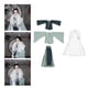 thumbnail image 5 of Ropa de Muñeca de Bebé 30 Cm Disfraces Trajes con Accesorios para El Cabello para 30 Cm / de Baby Diario Casual Des Conjunto completo blanco Hugo Trajes De Muñeca BJD, 5 of 10