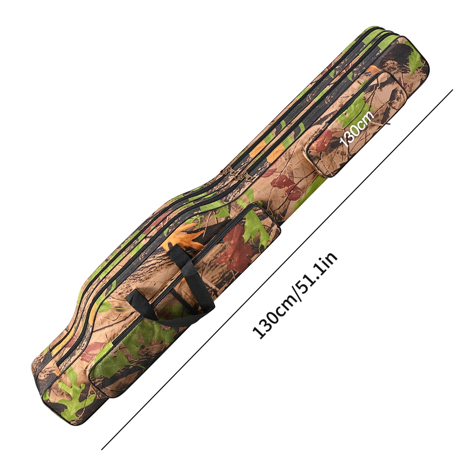 HUISZJ Fishing Storage Bag, Large Fishing Bag with Handle, Tackle Storage Bag Case for Fishing Equipment (Camouflage 1.3M)