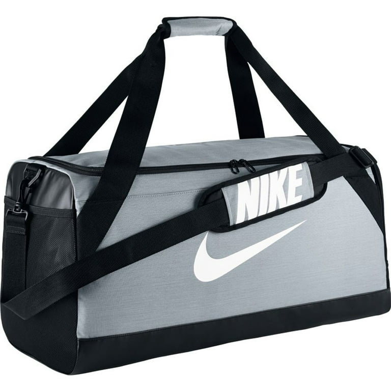 Nike Brasilia (Extra-Small) Duffel Bag NKBA5432 (Light Gray/Black/White) 