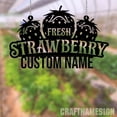 thumbnail image 2 of Craftnamesign Custom Outdoor Strawberry Garden Metal, Outdoor Fresh Strawberry Farm Metal Hanging, 2 of 4