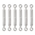 thumbnail image 1 of M8 Eye & Eye Turnbuckle, 304 Stainless Steel Turnbuckle Heavy Duty Wire Rope Tension 6 Pcs, 1 of 4