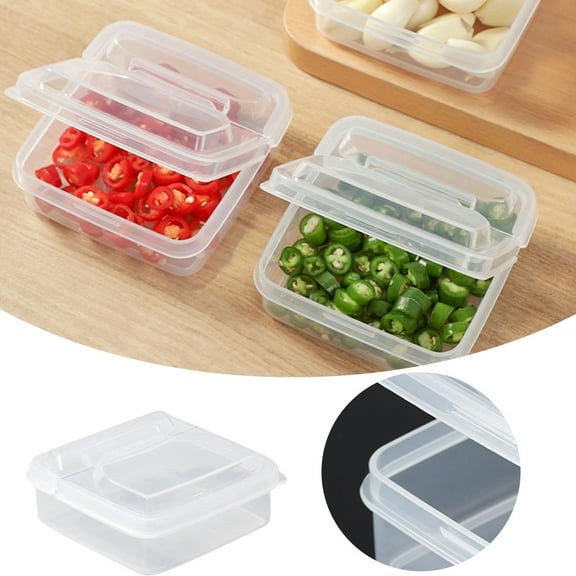 Gytml 2Pc Sliced Cheese Container For Fridge, Clear Leak-Proof Butter Block Cheese Slice Storage Box With Flip Lid Stackable Storage Box For Refrigerator Food Vegetable White-One Size