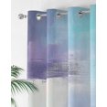 thumbnail image 2 of Purple Teal Thermal Insulated Blackout Curtains for Bedroom 84 Length Mottled Graffiti Color Block Abstract Geometric Room Darkening Curtain 1 Panel Grommet Window Curtain Drape for Living Room, 2 of 7