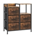 thumbnail image 1 of QinaQin 5 Drawer Mobile File Cabinet with Open Shelf, Rolling Fabric Filing Cabinet for Letter or A4 Files, 1 of 8