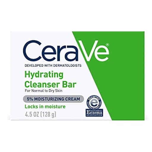 CeraVe Hydrating Cleansing Bar for Normal to Dry Skin, 4.5 Oz, 2 Pack