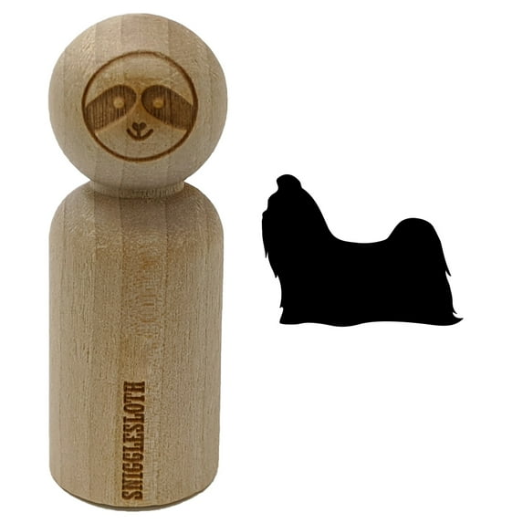 Shih Tzu Dog Solid Rubber Stamp for Scrapbooking Crafting Stamping - Small 3/4 Inch