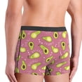 thumbnail image 4 of Men's Boxer Briefs, Funny Avocado Pink Soft Comfy Mens Underwear Boxer Briefs Breathable With Widen Waist, 4 of 7