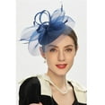 thumbnail image 4 of Mifelio Fascinators Hats for Women Tea Party Fascinator Ken/tuckys Derbys Hat Fascinator Pillbox Hat Headband for Cocktail Womens Hats Navy, 4 of 7