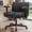 Black, variant on FanciSpot Cross Legged Office Chair, Height Adjustable Swivel Desk Chair with Flip-Up Arms, Padded Criss Cross Chair for Home Office & Bedroom