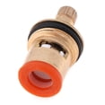 thumbnail image 3 of Dreamhall Brass Bathroom Sink Faucet Valve Stem - Hot and Cold Ceramic Disc Stem Valve Repair Bathroom Faucet Stem Cartridge Replacement - 1/2" 20 Teeth, 3 of 10