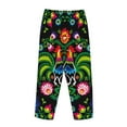thumbnail image 5 of Balery Roosters and Flowers print Women's Pajama Pants,Ultra Lightweight Pjs,Lounge Pant-Large, 5 of 9