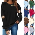 thumbnail image 1 of Frostluinai Chandail de l\'Action de Grâce pour Femmes Col Rond Manches Longues Chandails Citrouille Chandails Décontractés Amples d'Automne Chandails à Enfiler Hauts Chandails, 1 of 5