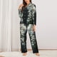 thumbnail image 2 of Balery Floral Angelic White Wings Conjunto de Pijama con Estampado para Mujer, Conjunto de Dos Piezas con Manga Larga, Ropa de Dormir Suave con Bolsillos, Pijamas Cómodos-XX-Large, 2 of 7