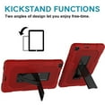 thumbnail image 2 of ELEHOLD Samsung Galaxy Tab A7 Lite Case 8.7 inch for Kids, Hybrid Shockproof Rugged Drop Protection Cover with Kickstand for Samsung Galaxy Tab A7 Lite 8.7" SM-T220/T225/T227 2021,Red + Black, 2 of 4