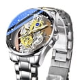 thumbnail image 1 of Guardurnaity Reloj de de cuarzo resistente al agua con estilo para hombre, de Metal, para cronometraje preciso, nuevos relojes para hombre Relojes Acero plateado, 1 of 6