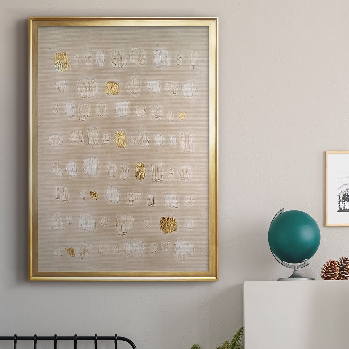 Embellished Cobblestone II Premium Framed Print, in Gold, Black, or Silver - Ready to Hang