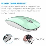 Uiosmuph Wireless Mouse Silent Rechargeable Computer Mouse with USB Nano Receiver