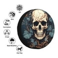 thumbnail image 4 of Naloa Vintage Leaf Flower Skull PVC Leather Spare Tire Wheel Cover for Car Truck SUV Camper Trailer Universal Fit many size14 inch, 4 of 6