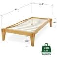 thumbnail image 3 of Bme Chalipa 14” Solid Wood Bed Frames - Wood Platform Bed Frame - Japanese Joinery Bed Frame - Wood Slat Support - Bed without Box Spring - Easy Assembly - Minimalist & Modern Style, Natural - Twin, 3 of 12