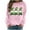 Pink, variant on Womens St Patricks Day Shirt Cute Gnome Shirts Crew Neck Long Sleeve Tops Shamrock Graphic Sweatshirt Irish Shirts for Women