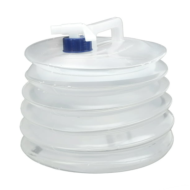 Contenedor de agua plegable con grifo, jarra portátil para almacenar agua, para acampar al aire libre, senderismo y escalada, 8 l