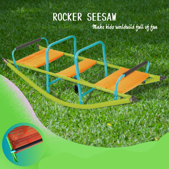 Kids Teeter Totter, Outside Rock and Roll Seesaw Toys for Toddlers 3-5, Home Playground Equipment