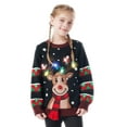 thumbnail image 5 of Joyfy Kid's Christmas Ugly Sweater LED Light-up Reindeer Christmas Sweater Built-in Light Bulb for Boys and Girls, 5 of 10