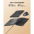 thumbnail image 2 of ProtoArc Ergonomic Keyboard Mouse, EKM04 2.4GHz Wireless Ergo Keyboard Mouse Combo, Separate Numeric Keypad, Split Design, Wrist Rest, Recha, 2 of 9