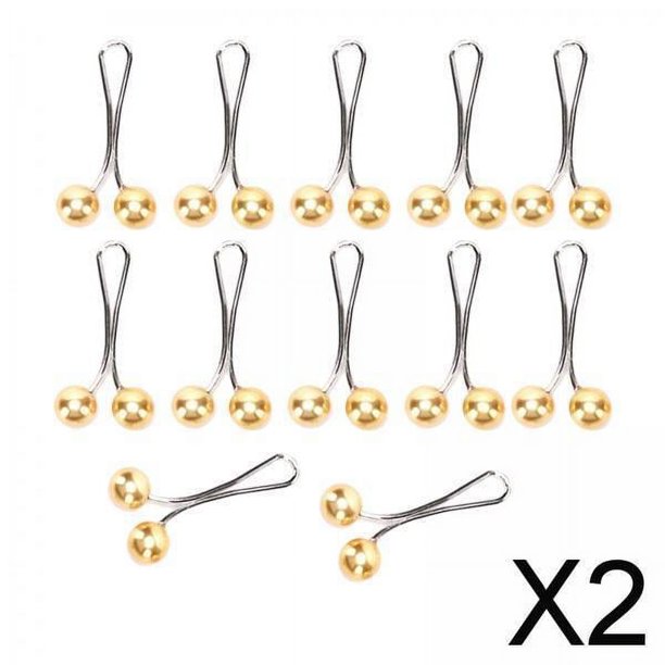 Paquete de 2-4 12X Broches Hijab Bufanda Perla Pin Suéter Mantón 2 piezas