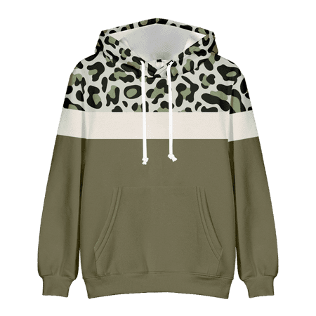 

MLFU Women s Stitching Pullover Hoodie Top Cotton Soft Novelty Loose Costume For Girls Boys