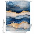 thumbnail image 2 of Shower Curtains for Bathroom, Blue Coastal Waterproof Fabric Shower Curtain, Modern Luxury Nautical Summer Beach Decorative Bathroom Curtain for Bathtub, 72"x72", No Hooks Included, 2 of 9