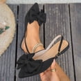 thumbnail image 5 of Womens Flats Dressy Bow Closed Pointed Toe Slingback Ballet Shoes Adjustable Buckle Strap Flats Comfortable Casual, 41, 5 of 10