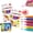 2Sets#12PCS, variant on Upgrade 3D Magic Popcorn Pens, DIY Bubble Popcorn Drawing Pen with 6 Colors