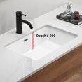 thumbnail image 3 of 22" X 15" Rectangular Undermount Bathroom Sink - White Ceramic Vessel Sink with Overflow, Modern Luxury Vanity Basin, High-Fired Durable Porcelain, 3 of 8