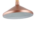 thumbnail image 3 of Lighting IRONCLAD Contemporary-Style 1 Light Matt Rose Gold Ceiling Mini Pendant 15" Wide, 3 of 5