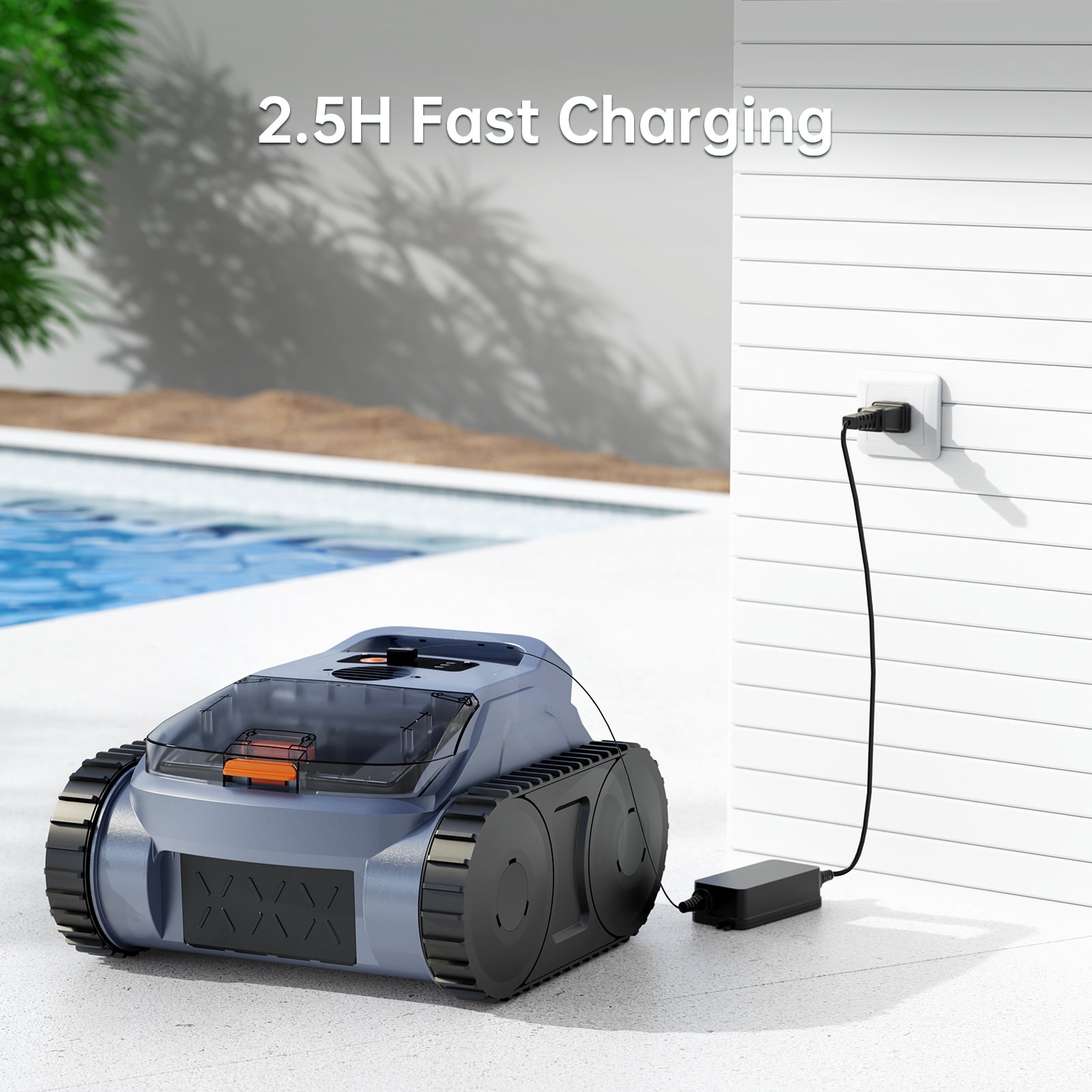 Cordless Robotic Pool Vacuum Pool Robot Cleaner with Wall Climbing for Inground Pool and Above Ground Pool