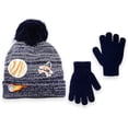 thumbnail image 1 of Bonnet et Gants en Tricot Extensible Doux pour Garçons, 1 of 1