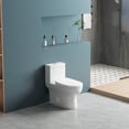 thumbnail image 5 of Sinber 28" One Piece Modern Design Bathroom Toilet with Cotton White Finish and Dual Flush, 5 of 13