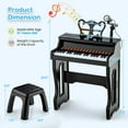 thumbnail image 3 of Gymax 37-Key Music Piano Keyboard Kids Learning Toy Instrument w/ Microphone Black, 3 of 10